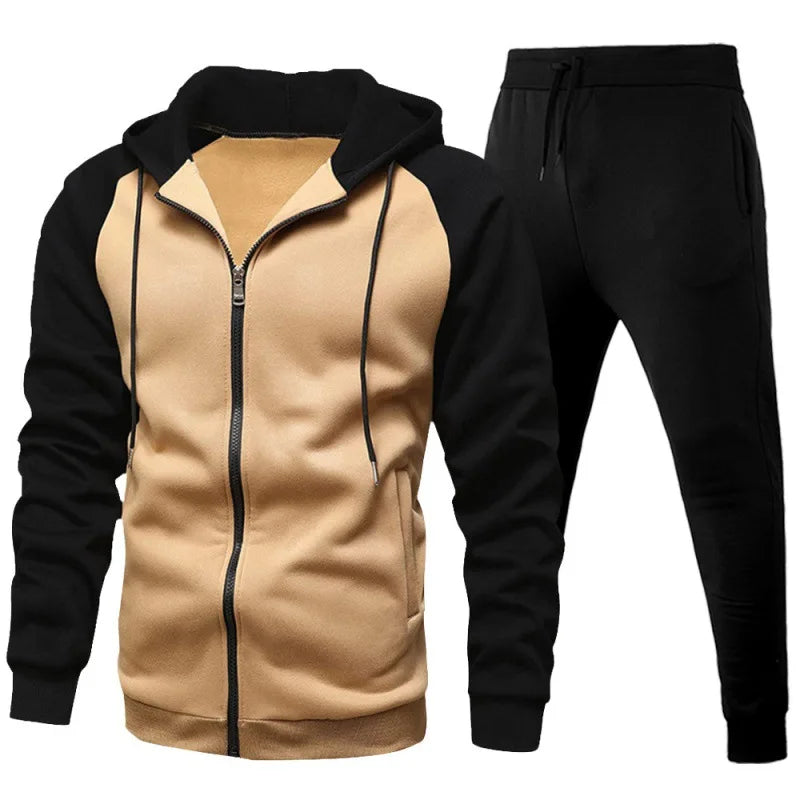 Hoodies Sets Men's Clothing Fashion Autumn/Winter Designer Clothing Hooded Jacket + Pants Suit Jogging Sportswear Two-piece Suit
