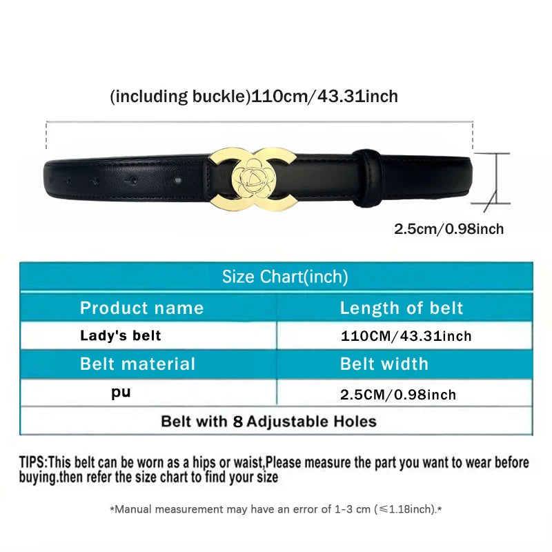 Women's belts designed in the style of luxury brands make women look more beautiful when worn as accessories and can also be giv