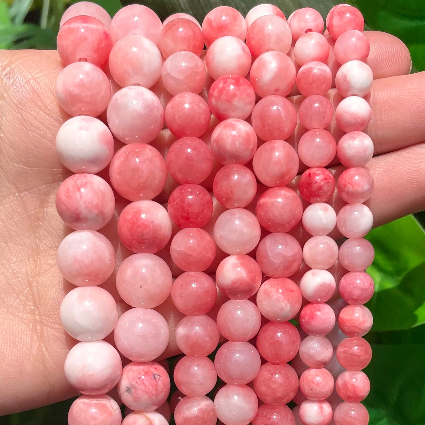 4-12mm Persian Jades Beads Smooth Spacer Jasper Stone Beads Loose Round for Jewelry Charms Bracelets Making DIY Accessory