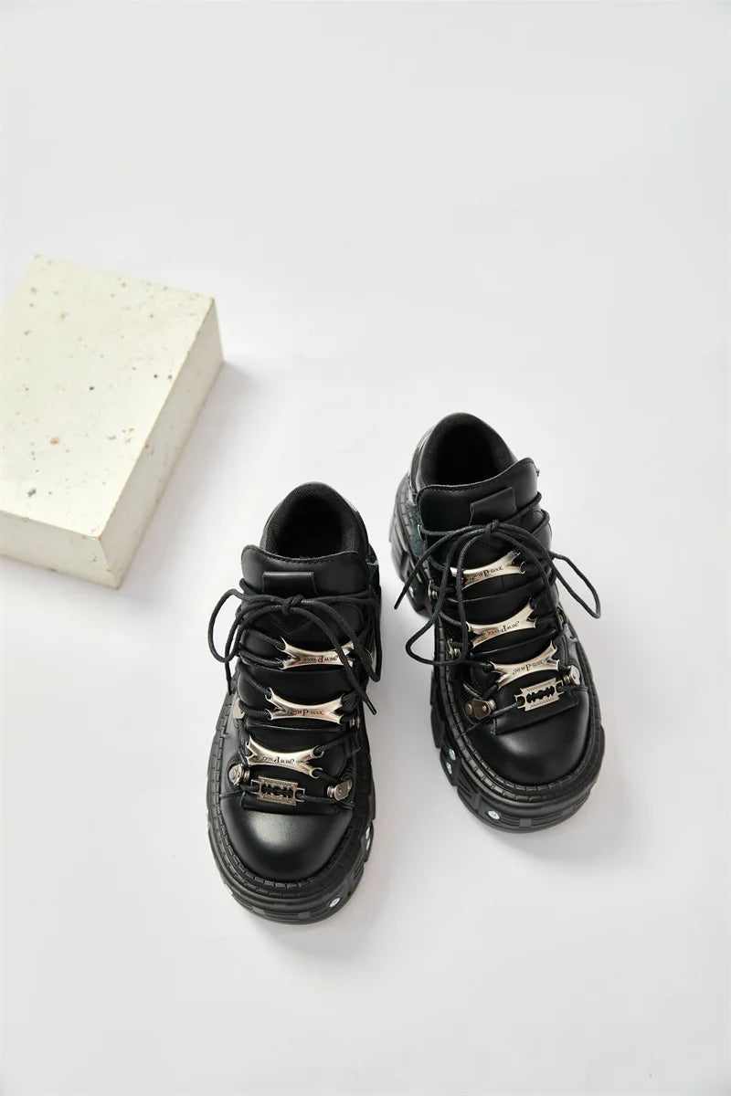 2025 New Diablo Daddy Shoes Platform Women's Heavy Metal Personality Gothic Punk Boots Men