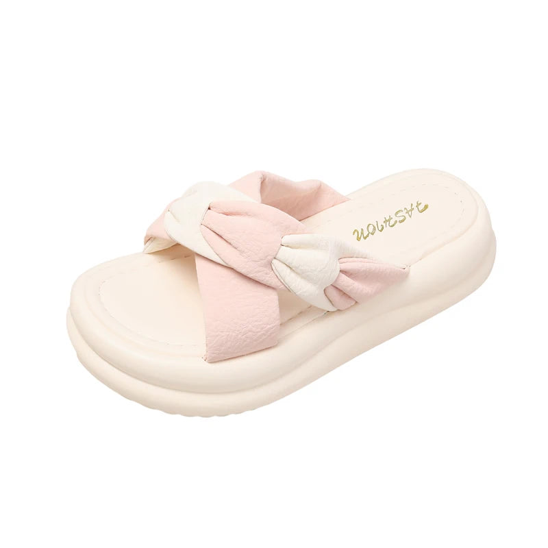 Women's Slippers Fashion Spring and Summer Outdoor Color-blocking Fashion, Versatile and Trendy Brand Flat Anti-slip Sandals - Premium Kiosk