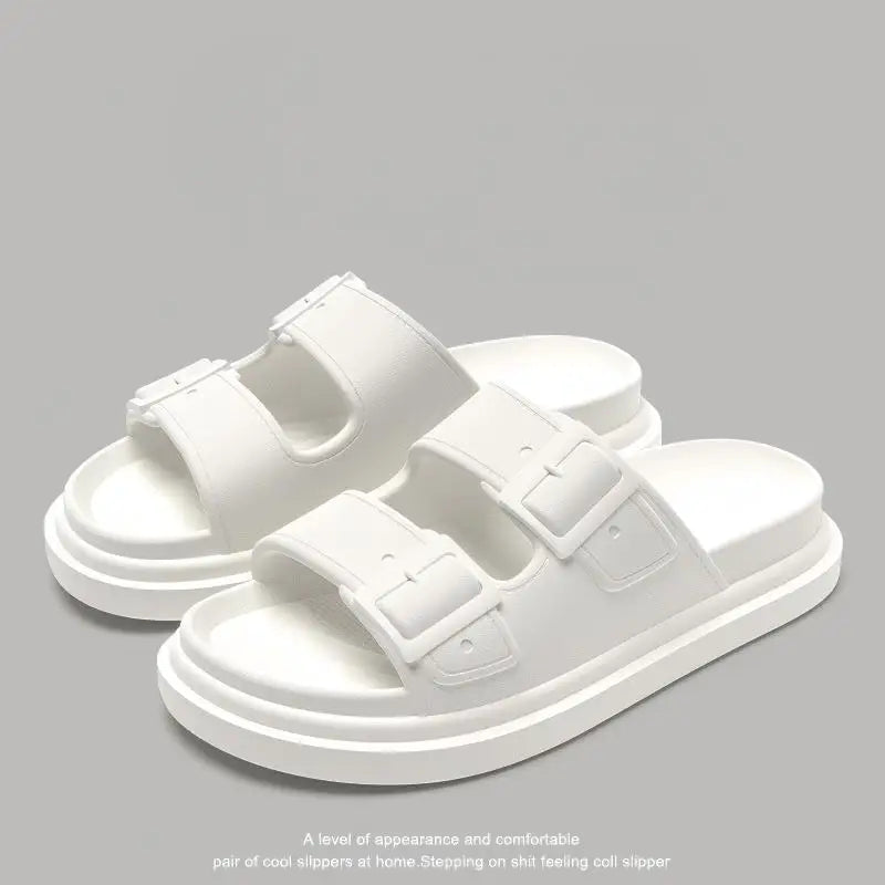 Women's Classy Slippers for Women at Home in Summer, Comfortable Soft-Soled Non-Slip Outdoor Thick-Soled Casual Lightweight Summer Slippers for Women