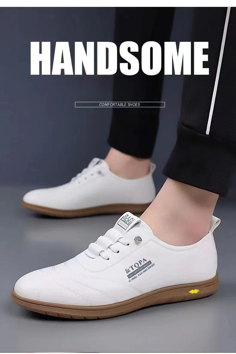 2025 New Men's Loafers Fashion Casual Leather Shoes for Men Comfortable Soft Sole Driving Shoes Classic Versatile Walking Shoes