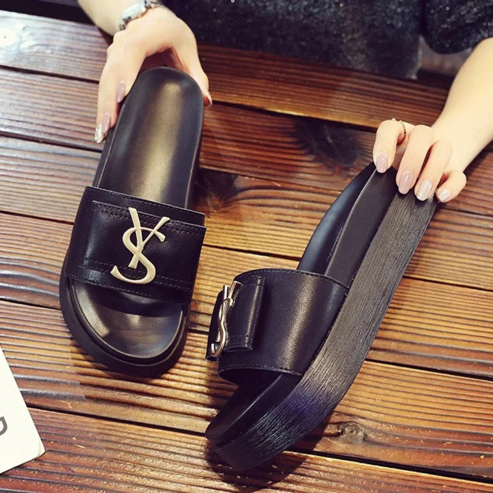 Women Slippers Summer Anti-slip Shoes Platform Design Trend Casual Fashion Sandals Casual Outside Non-slip Slippers Slides Women