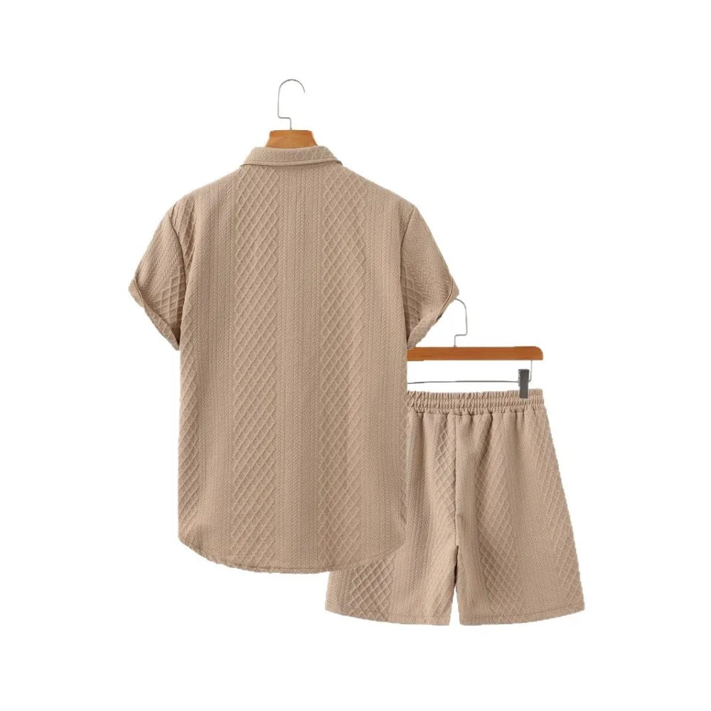 Men's Shirt Casual Loose Short Sleeve Shorts Breathable Sweat-absorbent Shirt