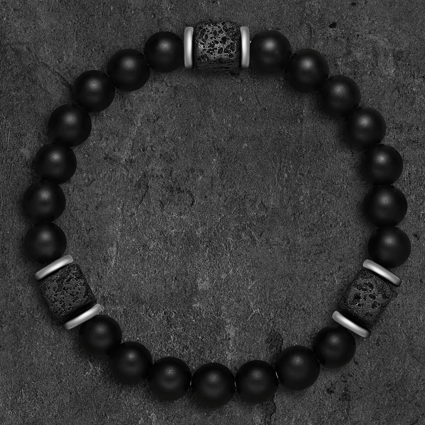 2pcs/set New Magnetic Bracelets and Necklace Set Men Nature Stone Bead Couple Bracelets Set for Women Health Care Help Weight Lo
