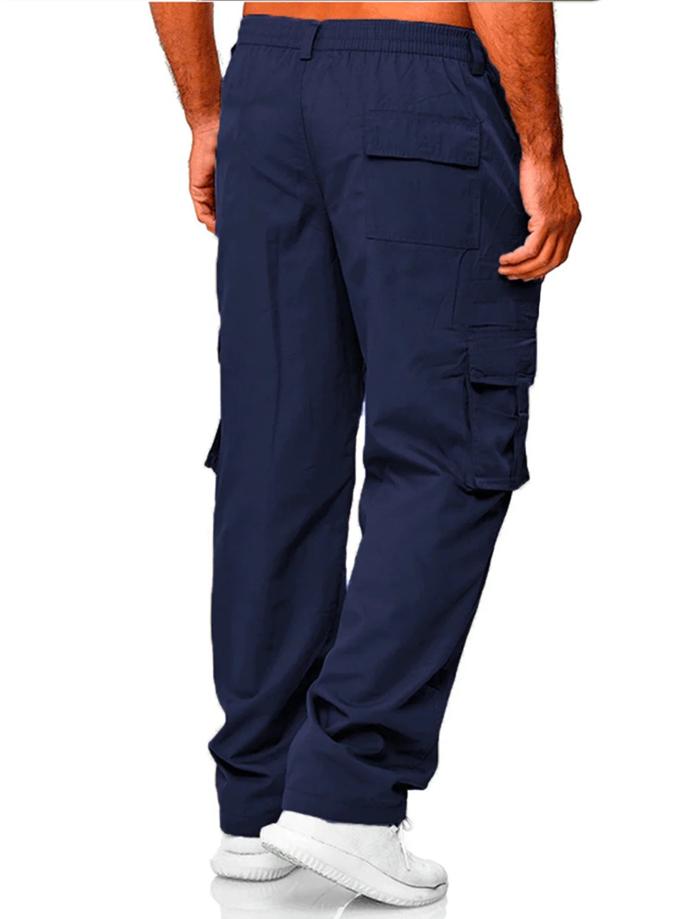 Men's Cargo Pants Sweatpants Outdoor Loose Straight Long Trousers Summer Casual Multi-Pocket Durable Workwear Male Trousers - Premium Kiosk