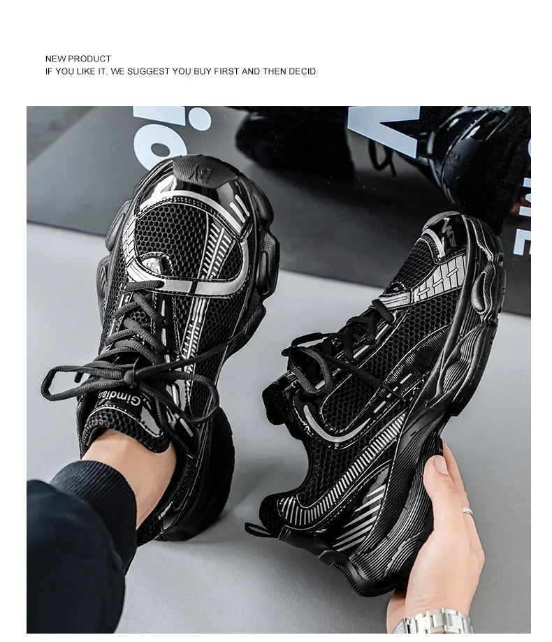 2025 New Autumn and Winter Dad Shoes for Men Couples Shoes, Thick Soles, Increased Genuine Leather, Breathable, Polis