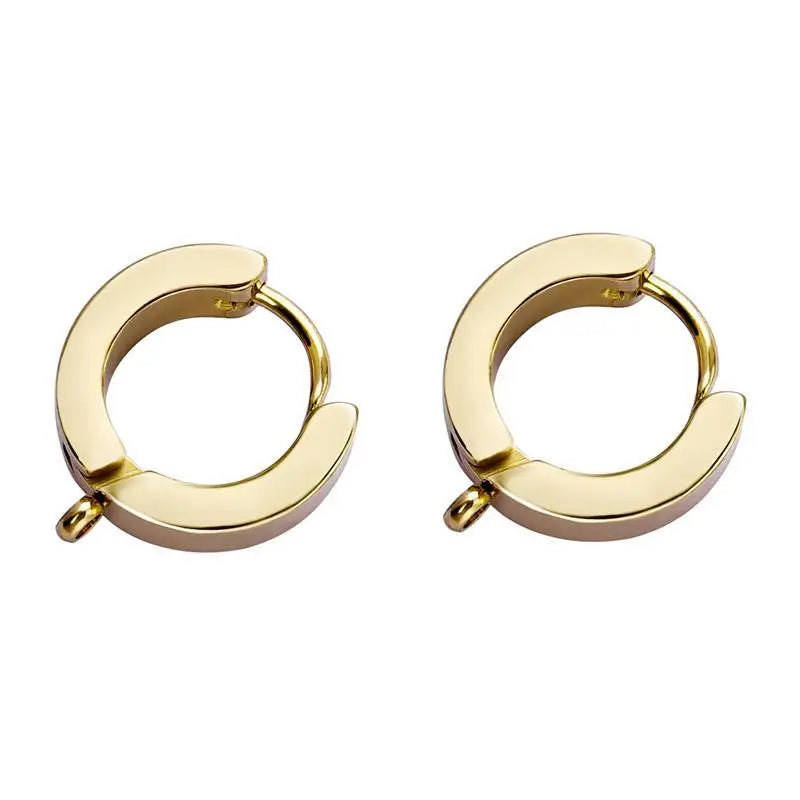 10pcs/lot Stainless Steel DIY Earrings Round Hoop Earring Clasps Fittings Base DIY Jewelry Earrings Making Supplies Finding