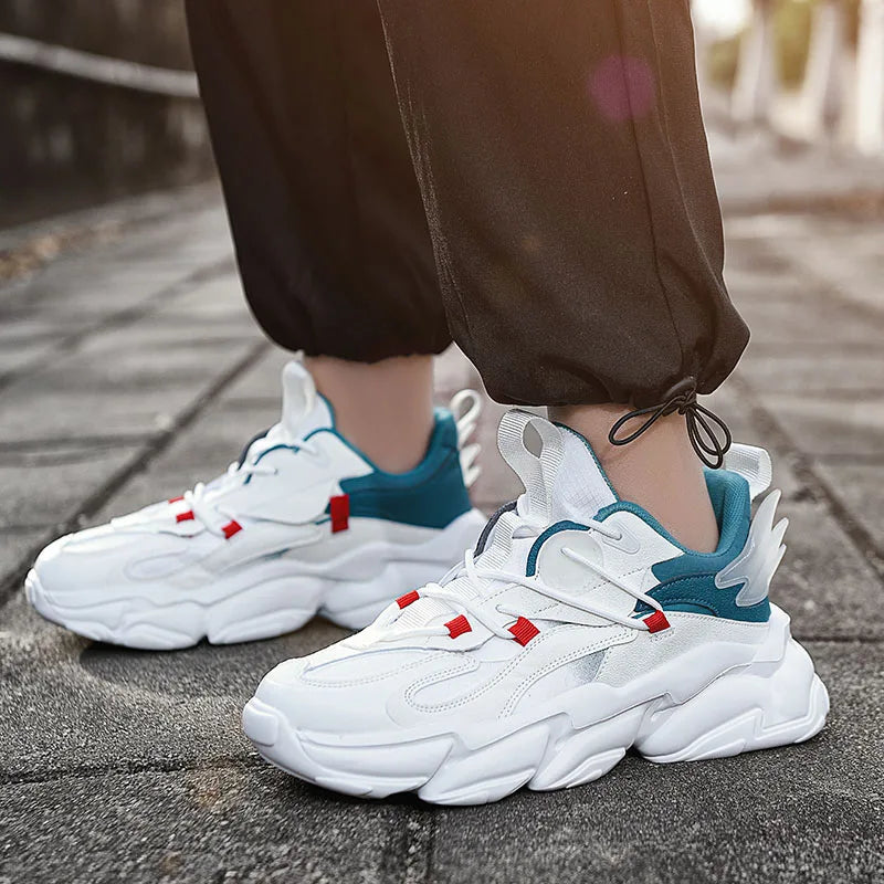 2025 new fashion platform daddy shoes men's ins port fashion shoes male personality popular leisure running shoes