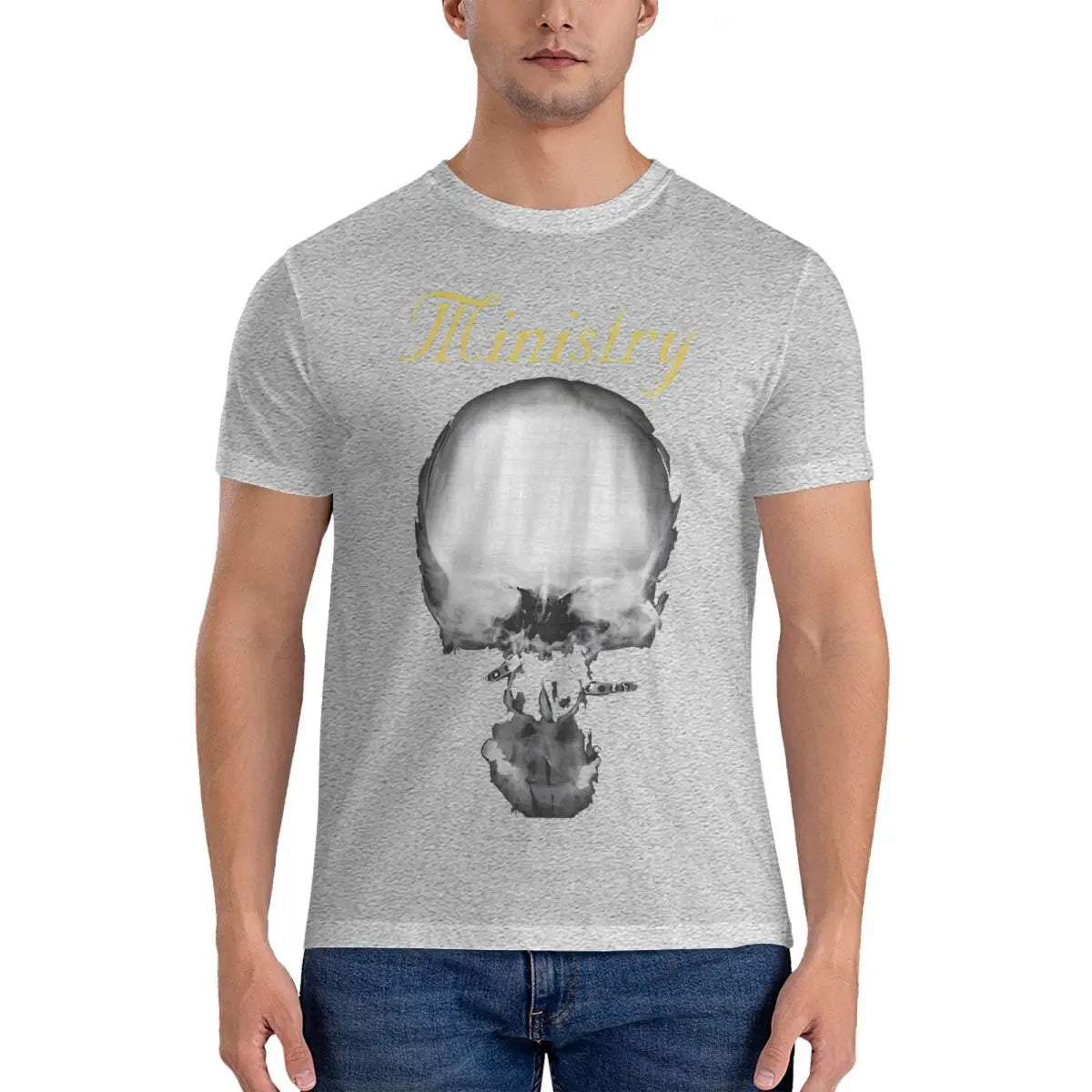 Men LOGO T Shirts Ministry Cotton Tops Casual Short Sleeve Round Neck Tee Shirt 6XL T-Shirts