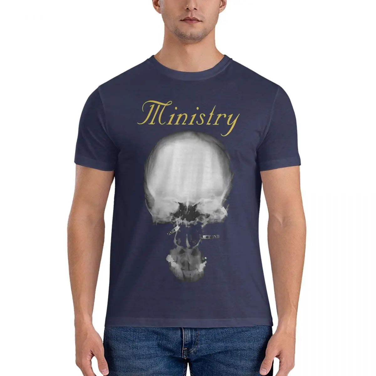Men LOGO T Shirts Ministry Cotton Tops Casual Short Sleeve Round Neck Tee Shirt 6XL T-Shirts