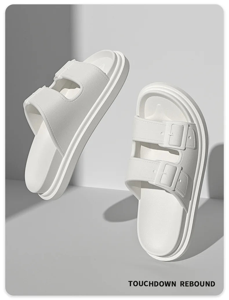 Women's Classy Slippers for Women at Home in Summer, Comfortable Soft-Soled Non-Slip Outdoor Thick-Soled Casual Lightweight Summer Slippers for Women