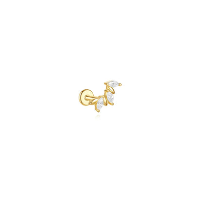 AIDE Heart Round Ball Flat Helix Piercing Earring 925 Sterling Silver Ear Studs Geometric Zircon Exquisite Trinket Studs Aretes
