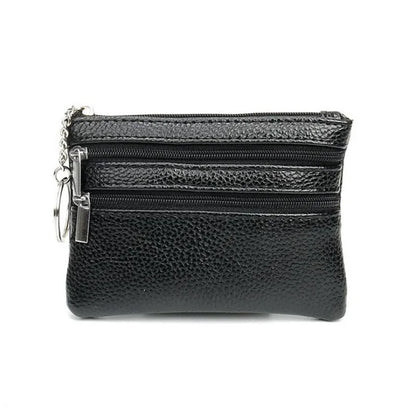 3 Pouch Pocket Wallets Women Small PU Leather Coin Purse Zipper Change Money Bags Key Holder Case ID Card Holde Zipper Purses