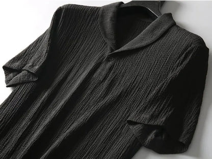 (Shirt + trousers)2025 summer men fashion classic shirt men's business casual fashion shirts men A set of clothes size M-4XL