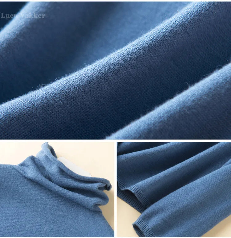Women's Sweaters Autumn Winter Turtleneck Casual cashmere Knitted Jumper Elegant Fashion Slim Elasticity wool Pullover Tops Fema