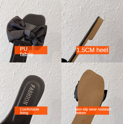 Women's Slippers  Platform Shoes Sandals Female 2021 Sexy Bow  Flat Slippers for Ladies Beach Vacation Women Summer Flip-flops