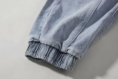 2024 New Men Streetwear Hip Hop Cargo Pants Mens Jeans Elastic Harem Joggers Pants Autumn Spring Trousers Men Clothing S-4XL - Premium Kiosk