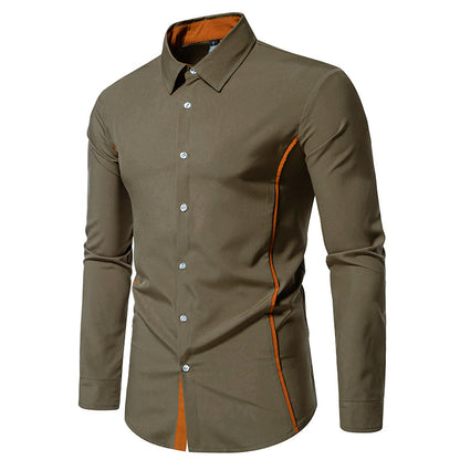 Man Shirts Men Long Sleeve Henry Collar Mens Dress Shirts Casual Male Clothes Chemise Hemd Homme Shirt B51
