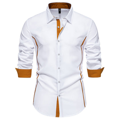 Man Shirts Men Long Sleeve Henry Collar Mens Dress Shirts Casual Male Clothes Chemise Hemd Homme Shirt B51