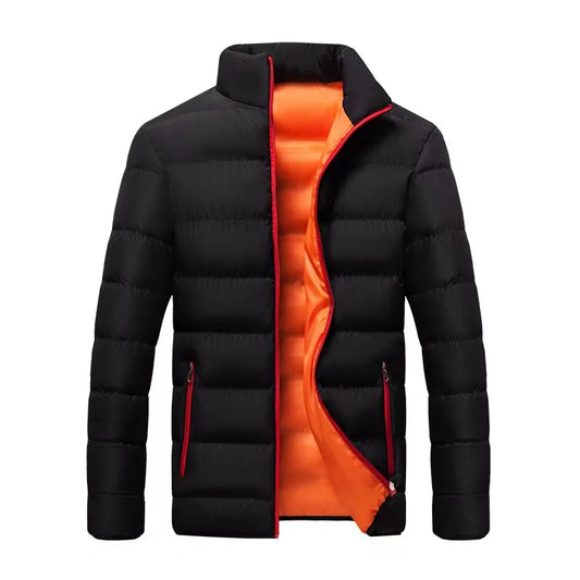 Autumn and winter sweaters for men middle-aged and young standing collar hoodies base shirts trendy tops fleece semi high