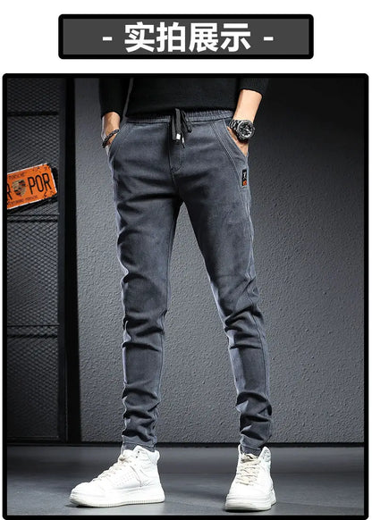 Spring Summer Black Gray Cargo Jeans Men Streetwear Denim Jogger Pants Men Baggy Harem Jean Trousers cargo pants men jeans - Premium Kiosk