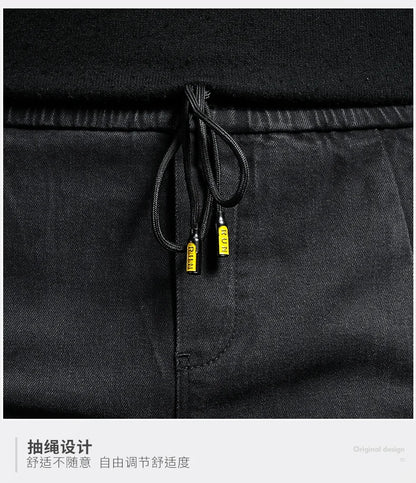 Spring Summer Black Gray Cargo Jeans Men Streetwear Denim Jogger Pants Men Baggy Harem Jean Trousers cargo pants men jeans - Premium Kiosk