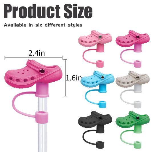 1PC Cute Silicone Straw Covers for Stanley Cups Reusable 10mm Topper Dust-Proof Spill-Proof Cap Compatible with Stanley 30/40oz