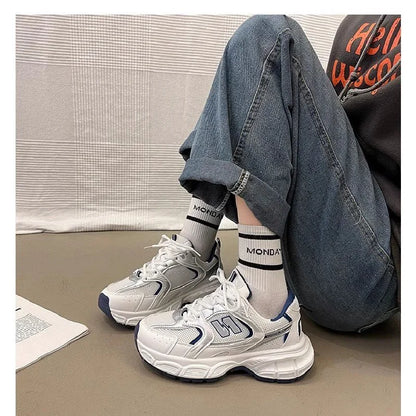 Women's Fashion Dad Shoes -Platform Mesh Running Sneakers，Breathable Casual Sports Shoes for Students，Everyday Training Shoes