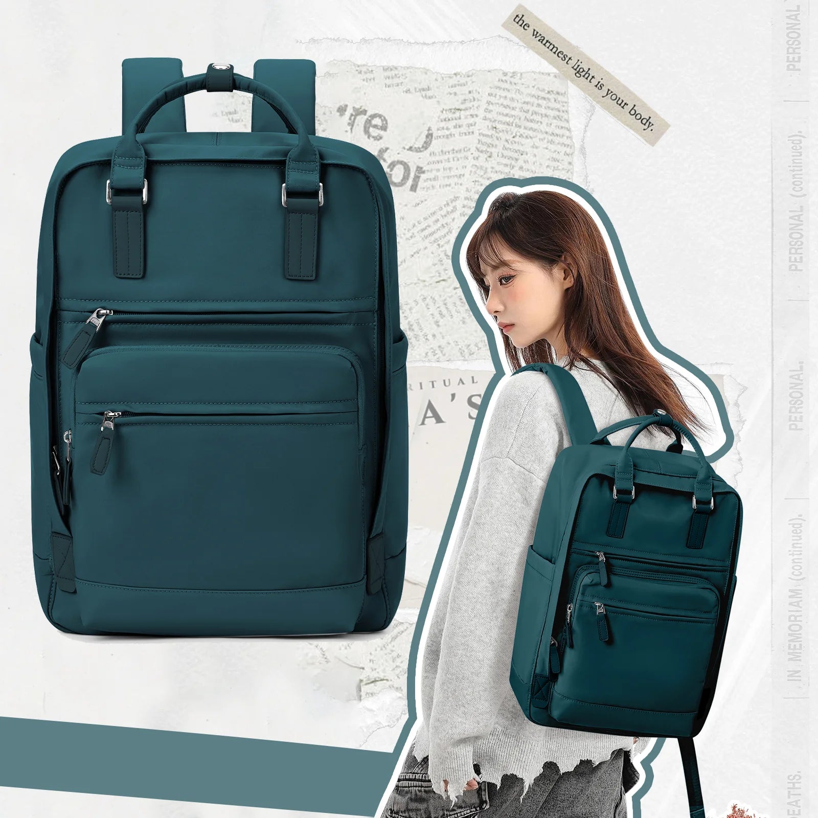 Women's Backpack Fashion School Backpack New Student Bookbag Korean for Teenager Girls College Bag Outdoor Waterproof Laptop Bag - Premium Kiosk