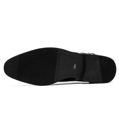 2025 Spring British Two-Tone Brogue Shoes Men Leather Low-Cut Casual Shoes Anti-Slip Breathable Office Daily Wear Oxford Shoes