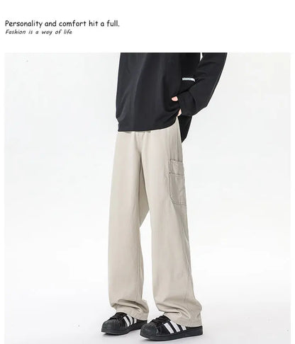 M-XXXXXXXXL Mens Cargo Combat Trousers Chino Cotton Jeans Casual Streetwear Work Wear Pants Plain Color Autumn Bottoms 8XL 7XL - Premium Kiosk