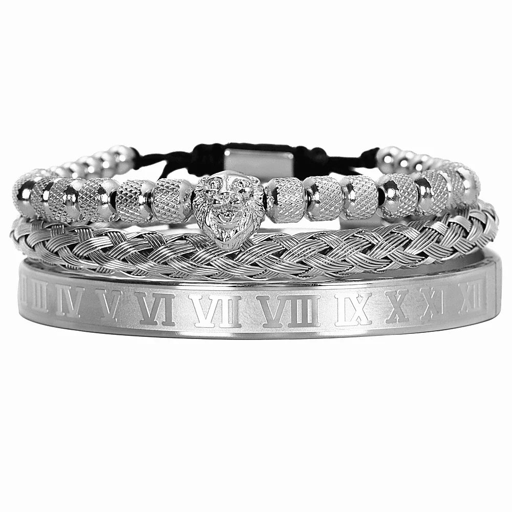 3pcs/set Luxury Set Trendy customized Bracelets wholesale Men Jewelry Bracelets
