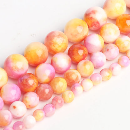 4-12mm Persian Jades Beads Smooth Spacer Jasper Stone Beads Loose Round for Jewelry Charms Bracelets Making DIY Accessory