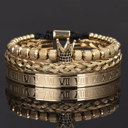 3pcs/set Luxury Set Trendy customized Bracelets wholesale Men Jewelry Bracelets
