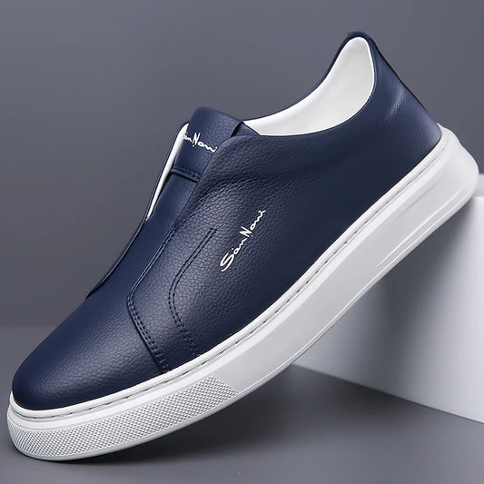 2025 Summer New Mens Loafers Trend Concise Casual Shoes Fashion Urban Leisure Leather Shoes Comfortable Convenient Board Shoes