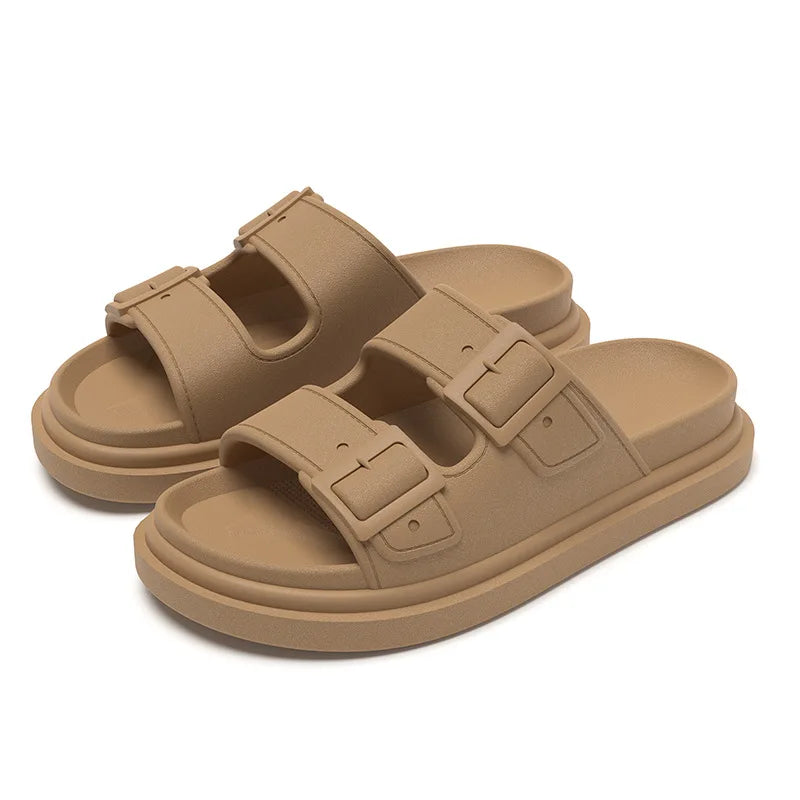 Women's Classy  Slippers for Women at Home in Summer, Comfortable Soft-Soled Non-Slip Outdoor Thick-Soled Casual Lightweight Summer Slippers for Women