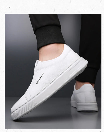 2025 Summer New Mens Loafers Trend Concise Casual Shoes Fashion Urban Leisure Leather Shoes Comfortable Convenient Board Shoes