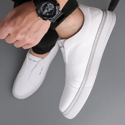 2025 Summer New Mens Loafers Trend Concise Casual Shoes Fashion Urban Leisure Leather Shoes Comfortable Convenient Board Shoes