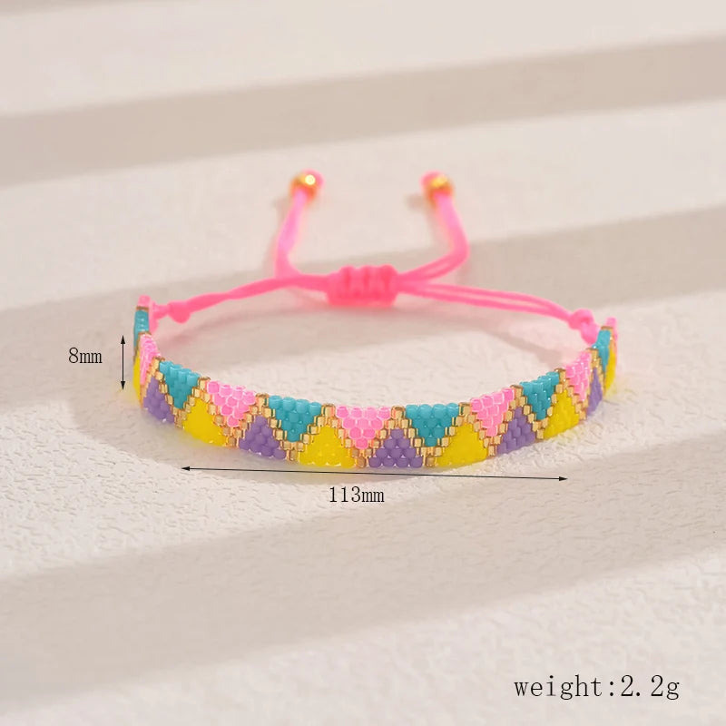 4Pcs/Set Miyuki Beads Bracelet Couple Bracelets Set Gift Lovers' Jewelry Handmade Loom Woven Jewellery Wide Pulseras