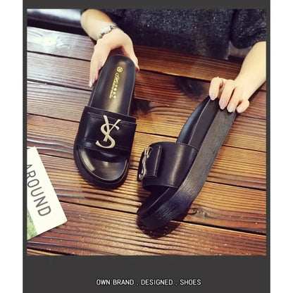 Women Slippers Summer Anti-slip Shoes Platform Design Trend Casual Fashion Sandals Casual Outside Non-slip Slippers Slides Women