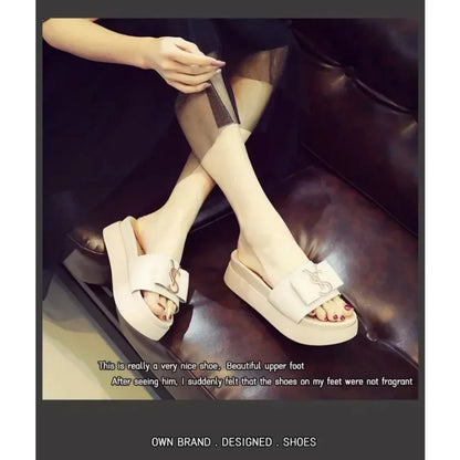 Women Slippers Summer Anti-slip Shoes Platform Design Trend Casual Fashion Sandals Casual Outside Non-slip Slippers Slides Women