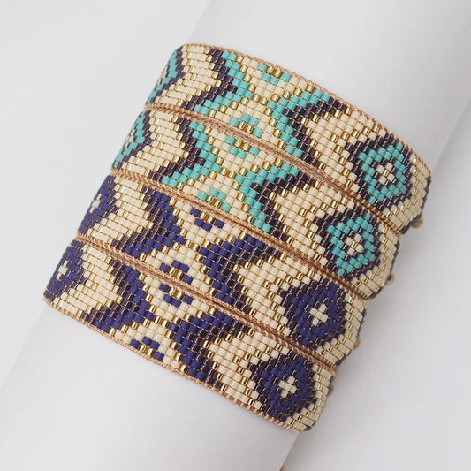 ALIYA MIYUKI Weaving Beads Bracelets Geometry Personalized Bracelet Fashion Bohemia Jewelry Wholesale