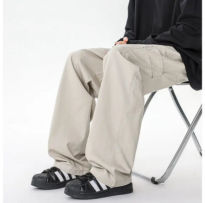 M-XXXXXXXXL Mens Cargo Combat Trousers Chino Cotton Jeans Casual Streetwear Work Wear Pants Plain Color Autumn Bottoms 8XL 7XL - Premium Kiosk