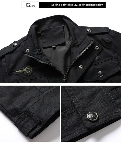 2025 Mens Jacket Fashion Trend Workwear Vintage Coat Winter Warm Windproof Casual Outwear Military jacket pilot