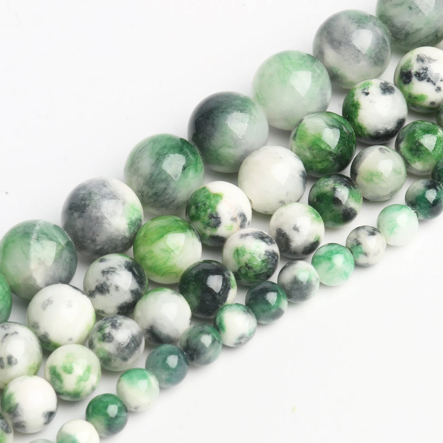 4-12mm Persian Jades Beads Smooth Spacer Jasper Stone Beads Loose Round for Jewelry Charms Bracelets Making DIY Accessory