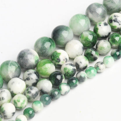 4-12mm Persian Jades Beads Smooth Spacer Jasper Stone Beads Loose Round for Jewelry Charms Bracelets Making DIY Accessory