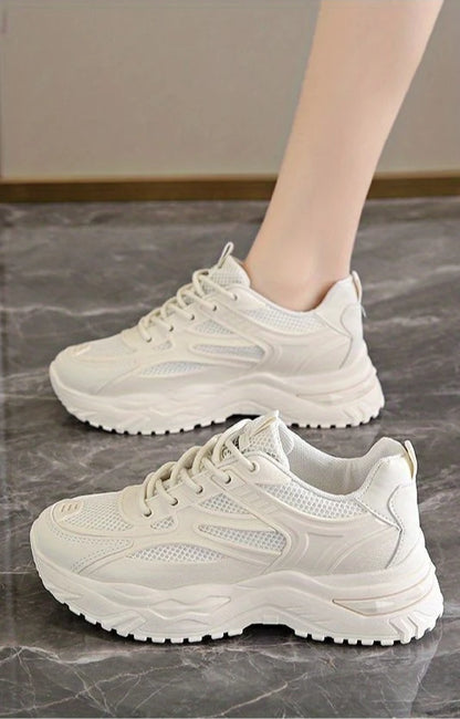 Women's Dad Shoes 2024 New High on Platform Ladies Footwear Original Arrival Comfortable and Elegant Sale Offers Aesthetic Cheap