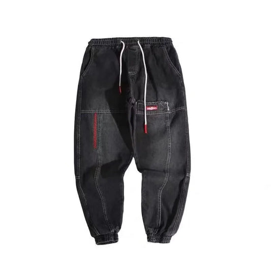 2025 New Streetwear Hip Hop Cargo Pants Men's jeans Cargo Pants Elastic Harun pants Joggers Pants In Autumn and Spring Men Cloth - Premium Kiosk